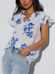 LA Angels Bluzka w kolorze kremowo-niebieskim rozmiar: L. Brązowe bluzki LA Angels, l, bez wzorów, bez kołnierzyka, bez ramiączek. Za 70.24 zł.