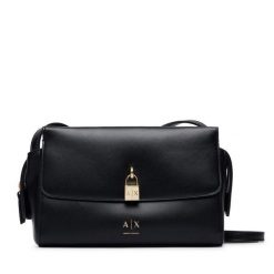 Torebka Armani Exchange. Czarne listonoszki Armani Exchange, bez wzorów, bez dodatków. Za 614.99 zł.