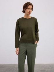 BGN Sweter w kolorze ciemnozielonym rozmiar: 40. Zielone swetry BGN, bez wzorów, bez ramiączek. Za 113.63 zł.