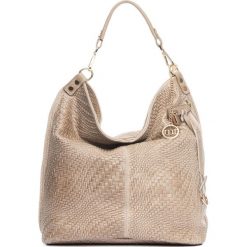 Skórzana torebka w kolorze szarobrązowym - 42 x 38 x 17 cm. Torebki klasyczne Mia Tomazzi, Anna Morellini & Co. W wyprzedaży za 365.95 zł.