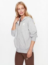 New Balance Bluza NB Essentials Stacked Logo Full Zip Hoodie WJ31530 Szary Regular Fit. Szare bluzy New Balance, s, bez wzorów, z bawełny, bez ramiączek, bez kaptura. Za 209.99 zł.