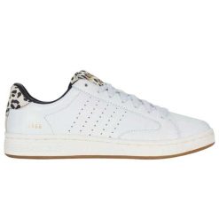 Damskie Skórzane Buty Sportowe Lozan Klub. Białe buty treningowe K-SWISS, bez wzorów, z gumy, bez zapięcia. Za 189.00 zł.