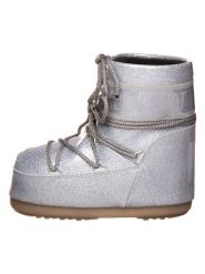 Moon Boot Botki zimowe "Icon" w kolorze srebrnym rozmiar: 39-41. Szare botki Moon Boot, bez wzorów, z materiału, bez obcasa, bez zapięcia. Za 589.95 zł.