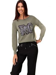 Heine Sweter w kolorze khaki rozmiar: 44. Brązowe swetry Heine, bez wzorów, bez ramiączek. Za 112.45 zł.