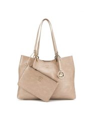 Beverly Hills Polo Club Torebka BHPC-W-01-A23 Beżowy. Brązowe torebki klasyczne Beverly Hills Polo Club, bez wzorów, z materiału, bez dodatków. Za 229.99 zł.