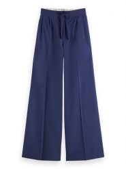 Scotch & Soda Spodnie w kolorze niebieskim rozmiar: L/L32. Niebieskie spodnie materiałowe Scotch & Soda, bez wzorów, z bawełny, z podwyższonym stanem. Za 217.53 zł.