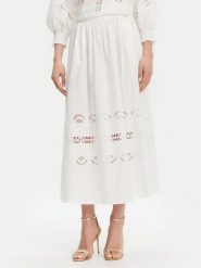 Liu Jo Spódnica midi WA5258 T4853 Biały Regular Fit. Białe spódnice Liu Jo, bez wzorów, z bawełny, midi. Za 789.99 zł.