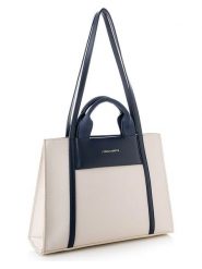 Vince Camuto Torebka "Umbria" w kolorze kremowo-granatowym - 37 x 27 x 11 cm rozmiar: onesize. Niebieskie torebki klasyczne Vince Camuto, bez wzorów, z materiału, na ramię, bez dodatków. Za 179.95 zł.