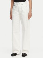 Calvin Klein Jeans Jeansy LV047F733G Kremowy Wide Leg. Białe jeansy Calvin Klein Jeans, bez wzorów, z bawełny. Za 489.99 zł.