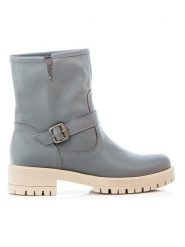 Zapato Skórzane botki w kolorze szarym rozmiar: 39. Szare botki Zapato, bez wzorów, bez obcasa, bez zapięcia. Za 260.43 zł.