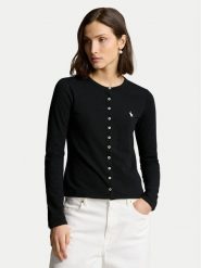 Polo Ralph Lauren Kardigan 211941175002 Czarny Slim Fit. Czarne swetry Polo Ralph Lauren, xs, bez wzorów, z bawełny, bez ramiączek. Za 469.99 zł.