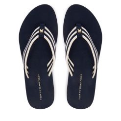 Japonki Tommy Hilfiger. Niebieskie japonki Tommy Hilfiger, bez wzorów. Za 189.99 zł.