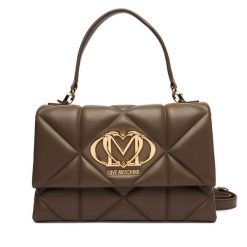 Torebka LOVE MOSCHINO. Brązowe torebki klasyczne Love Moschino, bez wzorów, klasyczne, bez dodatków. Za 1,029.00 zł.