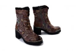 LAURA VITA 0007151 Monao 14 mauve, trzewiki damskie. Fioletowe botki LAURA VITA, bez wzorów, bez obcasa, na obcasie, bez zapięcia. Za 462.07 zł.