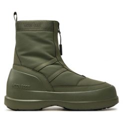 Śniegowce Moon Boot. Brązowe śniegowce Moon Boot, bez wzorów, bez zapięcia. Za 899.99 zł.