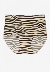 Beżowo-Czarne Bezszwowe Majtki Figi High Waist Dolevia. Brązowe figi Renee, bez wzorów, z jeansu, z podwyższonym stanem. W wyprzedaży za 11.99 zł.