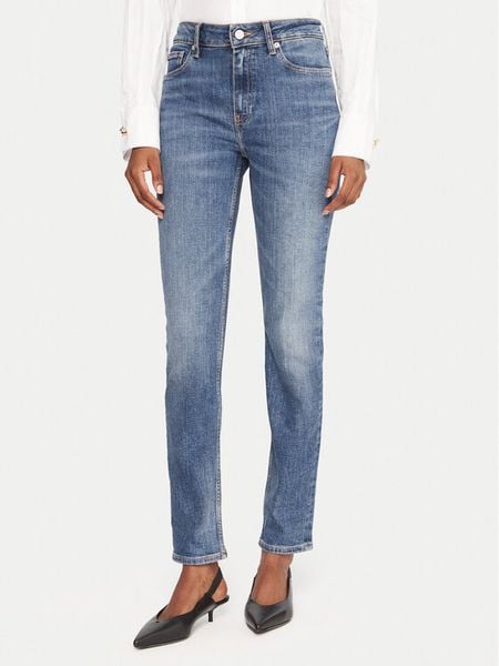 Tommy Hilfiger Jeansy Kris WW0WW46722 Niebieski Slim Fit. Niebieskie jeansy Tommy Hilfiger, bez wzorów, z bawełny. Za 519.99 zł.