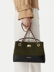 GINO ROSSI Torebka EO-LA370-5920 Khaki. Brązowe torebki klasyczne Gino Rossi, bez wzorów, ze skóry, bez dodatków. Za 399.99 zł.