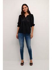 CULTURE Bluzka w kolorze czarnym rozmiar: XXL. Czarne bluzki Culture, xxl, bez wzorów, z bawełny, bez kołnierzyka, bez ramiączek. Za 113.99 zł.