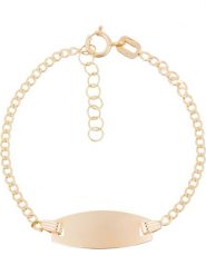 L instant d Or Złota bransoletka "Ovale" z elementem ozdobnym rozmiar: onesize. Żółte bransoletki L instant d Or, złote. Za 547.77 zł.