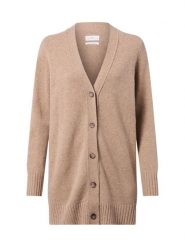Fynch-Hatton Damski kardigan z wełny merynosów Kobiety Wełna merino beżowy marmurkowy, XXL. Brązowe swetry Fynch-Hatton, xxl, bez wzorów, z wełny, bez ramiączek. Za 599.95 zł.