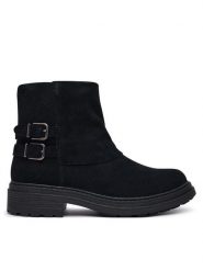 Clarks Botki Orinoco3 Trim 26320195 Czarny. Czarne botki Clarks, bez wzorów, bez obcasa, na płaskiej podeszwie, bez zapięcia. Za 569.99 zł.