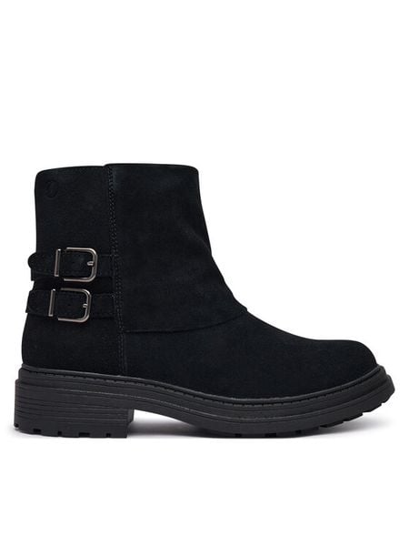 Clarks Botki Orinoco3 Trim 26320195 Czarny. Czarne botki Clarks, bez wzorów, bez obcasa, na płaskiej podeszwie, bez zapięcia. Za 569.99 zł.