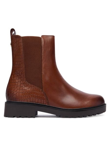 Caprice Botki 9-25415-45 Brązowy. Brązowe botki Caprice, bez wzorów, ze skóry, bez obcasa, na płaskiej podeszwie, bez zapięcia. Za 411.99 zł.