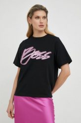 BOSS t-shirt bawełniany kolor czarny. Czarne t-shirty Boss, z aplikacjami, z bawełny, bez kołnierzyka, bez ramiączek. Za 339.99 zł.