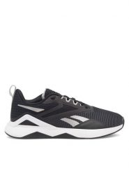 Reebok Buty na siłownię Nanoflex TR 2.0 IE2113 Czarny. Czarne buty treningowe Reebok, bez wzorów, z materiału, bez zapięcia, na fitness i siłownię. Za 199.99 zł.