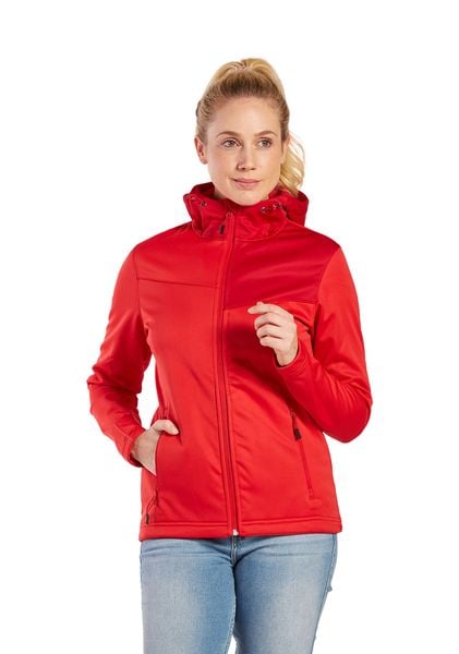Kurtka damska Erima Softshell Performance. Czerwone kurtki przejściowe sportowe Erima, m, bez wzorów, z materiału, z kapturem, trekkingowe. Za 180.07 zł.