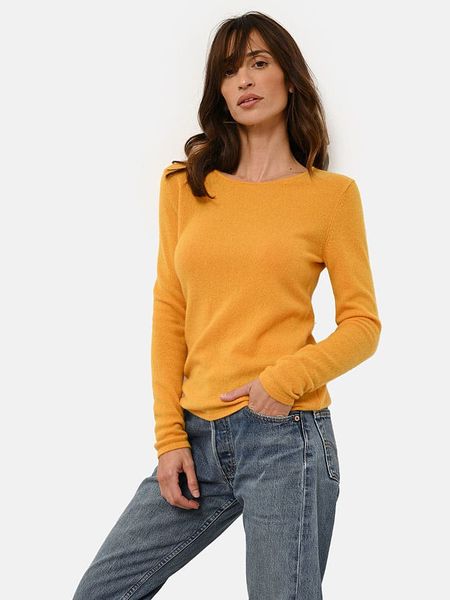 Just Cashmere Kaszmirowy sweter w kolorze pomarańczowym rozmiar: L. Pomarańczowe swetry Just Cashmere, l, bez wzorów, z kaszmiru, bez ramiączek. Za 361.99 zł.