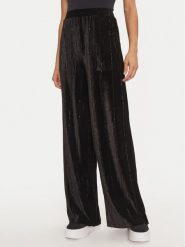 Fracomina Spodnie palazzo FR24WV3014J461R9 Czarny Wide Leg. Czarne spodnie materiałowe Fracomina, bez wzorów, z materiału. Za 289.99 zł.