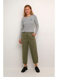 Kaffe Spodnie w kolorze khaki rozmiar: 44. Brązowe spodnie materiałowe Kaffe, bez wzorów, z materiału, z podwyższonym stanem. Za 122.09 zł.