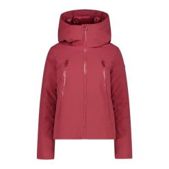 Damska kurtka z kapturem CMP. Czerwone kurtki CMP, bez wzorów, sportowe, z kapturem. Za 675.50 zł.