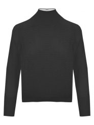 Malo Optimum Sweter w kolorze czarnym rozmiar: L. Czarne swetry Malo Optimum, l, bez wzorów, z kaszmiru, bez ramiączek. Za 292.20 zł.