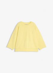 Bluza oversize z mieszanki bawełny. Żółte bluzy bonprix, bez wzorów, z bawełny, bez ramiączek, bez kaptura. Za 114.99 zł.