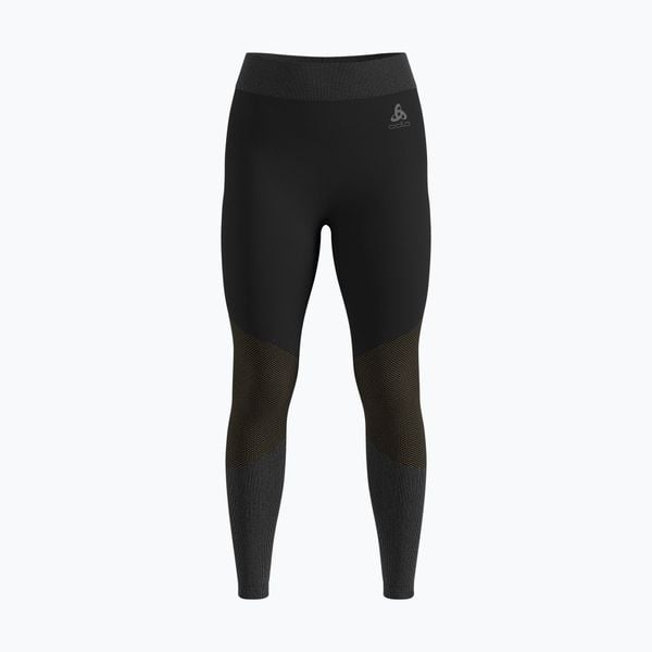 Spodnie termoaktywne damskie ODLO Fundamentals Performance Warm Bl Bottom Long. Czarne bielizna termoaktywna damska ODLO, bez wzorów, z materiału, narciarskie. Za 189.99 zł.