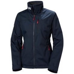 Damska kurtka wodoodporna Helly Hansen Crew 2.0. Niebieskie kurtki Helly Hansen, bez wzorów, sportowe, bez kaptura. Za 699.00 zł.
