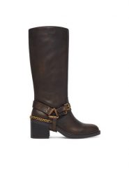 Liu Jo Kozaki Colby 01 SF6085 PX893 Brązowy. Brązowe kozaki Liu Jo, bez wzorów, ze skóry, bez obcasa, na słupku, bez zapięcia. Za 1,139.00 zł.