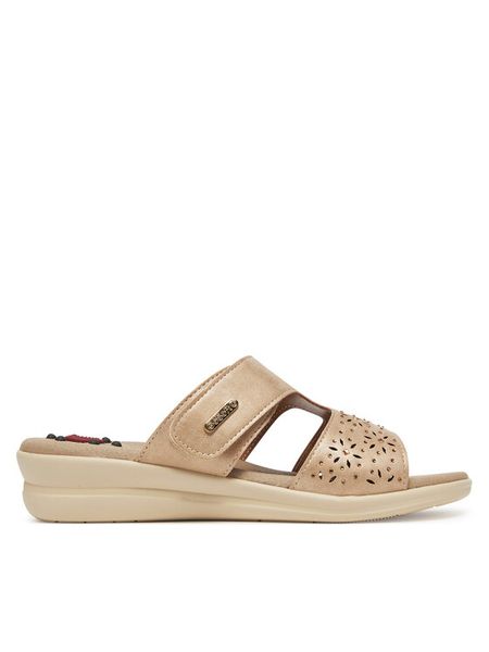 Go Soft Klapki LAH3T9092-5 Beżowy. Brązowe klapki GO SOFT, bez wzorów, z materiału, bez obcasa, bez zapięcia. Za 119.99 zł.