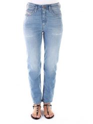 Diesel Clothes Dżinsy "Eiselle" - Tapered fit - w kolorze niebieskim rozmiar: W24/L32. Niebieskie jeansy Diesel Clothes, l, z aplikacjami, klasyczne, z podwyższonym stanem. Za 123.53 zł.