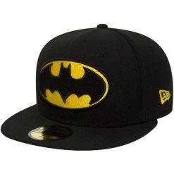 Czapka New Era Character Basic Batman, Dla obu płci. Czarne czapki z daszkiem New Era, bez wzorów, z bawełny. Za 190.00 zł.