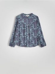 Bluzka z wiskozy - wielobarwny. Bluzki Reserved, l, bez wzorów, z wiskozy, bez kołnierzyka, bez ramiączek. W wyprzedaży za 79.99 zł.