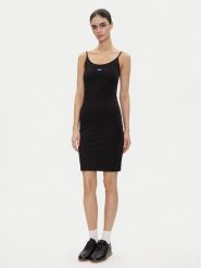 HUGO Sukienka codzienna Narya 50538896 Czarny Slim Fit. Czarne sukienki Hugo, na co dzień, xxl, bez wzorów, z bawełny, bez kołnierzyka, bez ramiączek, proste. Za 219.99 zł.