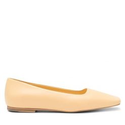 Baleriny Simple. Żółte baleriny Simple, bez wzorów, bez obcasa, bez zapięcia. Za 399.99 zł.
