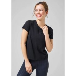 Koszulka Damska Sportowa Casall Soft Texture Tee Lekka Treningowa. Czarne t-shirty sportowe Casall, bez wzorów, bez ramiączek, na fitness i siłownię. W wyprzedaży za 188.99 zł.