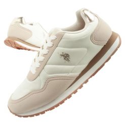 Buty sneakersy damskie sportowe U.S. Polo Assn. Białe buty treningowe U.S. Polo Assn., bez wzorów, bez zapięcia. Za 189.00 zł.