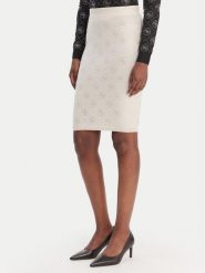 Guess Spódnica mini W6RD0O Z3JD2 Beżowy Regular Fit. Brązowe spódnice Guess, s, z aplikacjami, z syntetyku, mini. Za 479.99 zł.