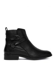 Beverly Hills Polo Club Botki CEO-WI34-LOUIS-01 Czarny. Czarne botki Beverly Hills Polo Club, bez wzorów, ze skóry, bez obcasa, na płaskiej podeszwie, bez zapięcia. Za 299.99 zł.